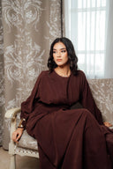 Robe Longue Bordeaux en Velours de Prestige