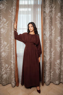 Robe Longue Bordeaux en Velours de Prestige
