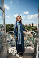 Robe Longue en Denim Structurée