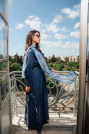Robe Longue en Denim Structurée