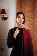 Foulard dégradé Bordeaux & Rose Poudré