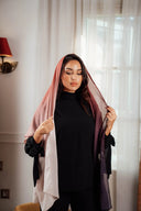 Foulard dégradé Bordeaux & Rose Poudré