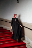 Robe Longue Noire Style Officier