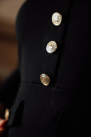Robe Longue Noire Style Officier