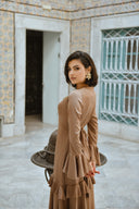 Robe Caprice Manches Volantées