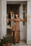 Robe Caprice Manches Volantées